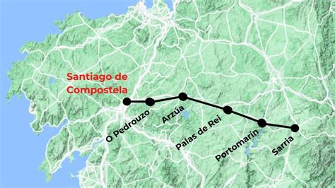 sarria to santiago de compostela map